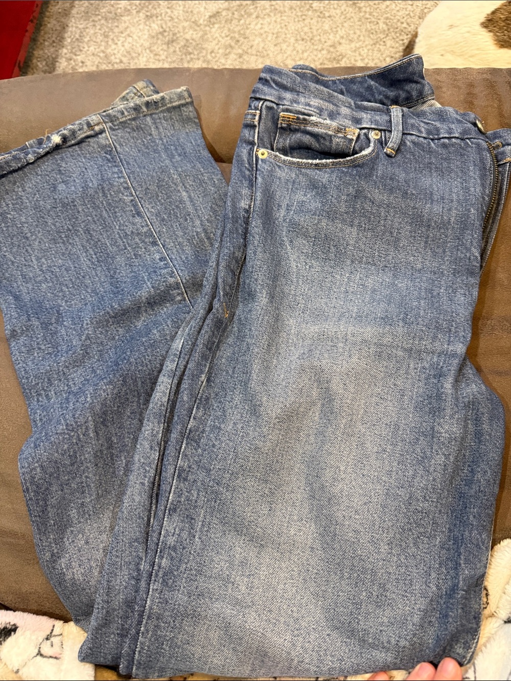 Good American Blue Wash Bootcut Jeans